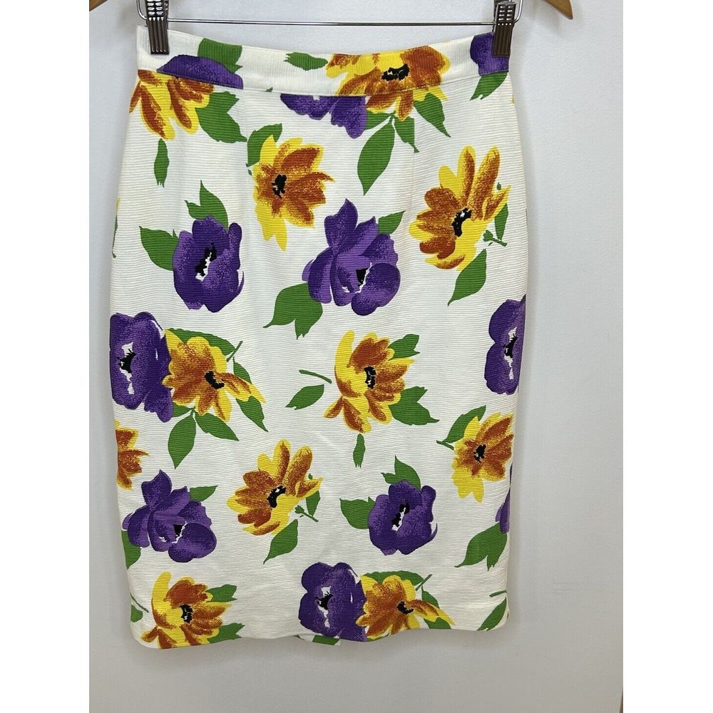 Outlander Suit Floral Skirt‎ Size 8 100% Cotton 100% Acetate